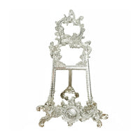 Ornate Metal Stand Curved Feet Freestanding Display Stand Sturdy Construction Decorative Book Holder