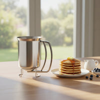 Spring-Loaded Pancake Batter Dispenser Multi-Size Batter Dispenser with Stand Sturdy Utensil Easy to Use for Breakfast Prep