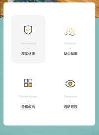透明零件收纳盒五金螺丝分类分格整理箱桌面工具盒可叠加防尘大号