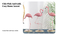 Elegant Resin Flamingo Ornament Sophisticated Look Resin Flamingo Figurine Instagrammable for Women, Girls, Living Room, Desktop, Bookshelf