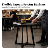 Square Table with 4 Chairs Complete Set Commercial Furniture sturdy Construction Dining Group for Cafe Proprietors, Homeowners, Milk Tea Shops, Cafes