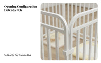 Anti-Escape Design Modular Dog Fence Configurable Shape Indoor Pet Exercise Pen Easy Assembly Heavy Duty Puppy Playpen Secure Latch for Small Dogs, Young Dogs, Outdoor