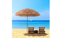 Parasol Fringe Trim Thatched Parasol Swivel Outdoor Shade