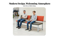 Upholstered Backrest Bench Comfortable Paddinging Upholstered Backrest Settee Sturdy and Sturdy Waiting Room Seating for Guests, Retail Shops, Lobby
