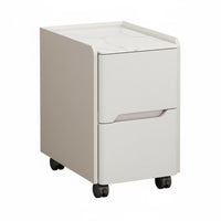 With Wheels Rolling 2-Drawer Trolley Mobile Design Multi-Tier Rolling Organizer Space-Saving Nightstand Modern Aesthetic for Apartment Dwellers, Office Workers, Small Areas, Dorm Room, Under Desk, Bathroom