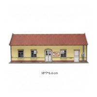 Miniature Station Building Assembly Kit Historic Railway Station Building Display Collectible for Collectors