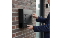 Weather-Resistant Lockable Mailbox with Viewing Ports Sturdy Wall-Mounted Mailbox with Keys Long-Lasting Postbox Weatherproof for Homeowners, Landlords, House Exterior, Porch, Entryway