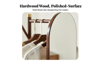 Multi-Functional Rotating Mirrored Garment Rack Full-Length Mirror independentstanding Hall Tree Space-Saving Coat Stand independent Standing for Homeowners, Families, Students, Bedroom, Hallway, clothing preparation area, Office