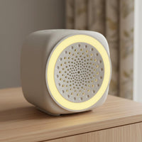 Auto-Shut Timer Ambient Sound Machine Rechargeable Battery Portable Sleep Sound Device Type-C Charging Cube Night Light Speaker Adjustable Volume for Office