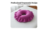 C-Shaped D Face Cradle Pillow Removable and Washable Cover Massage Table Face Soft Support Soft Textile Massage Table Headrest Pad for Estheticians