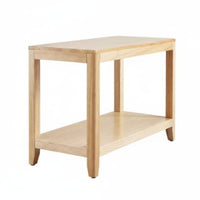 Solid Wood Construction 2-Tier Side Table Minimalist Design 2-Tier End Table Multi-Functional Bedside Stand Versatile Use for Apartment Dwellers, Homeowners, Families, Living Room, Bedroom, Hallway, Entryway