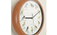 Wall Clock with Bird Sounds Authentic for Study, Bedroom