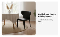 Curved Rear Side Chair Nordic & Design Dining Room Seating Sleek Fromline Ergonomic Rearrest for Interior Decorators, Families