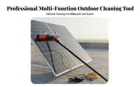 Wet and Dry Use Electric Solar Panel Cleaner Adjustable Angle Electric Solar Panel Cleaning Brush High-Performance Copper Engine Telescopic Cleaning Brush Lightweight Design for Professional Cleaners, Homeowners, Billboards, Roofs, Rooftops