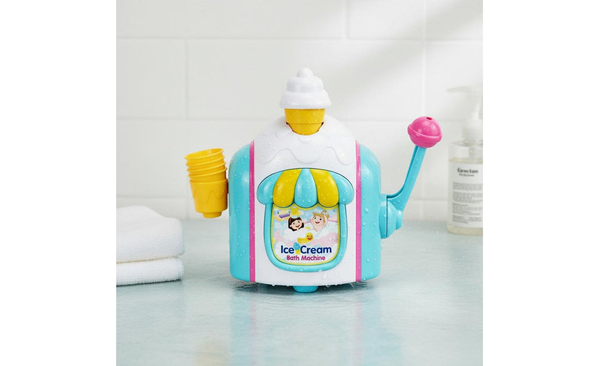 Ice Cream Bubble Maker Easy to Use Ice Bath Foam Toy Material Bubble Bath Machine for Infants