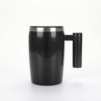 Electric Self-Stirring Cup Waterproof Electromagnetic Self-Stirring Mug Rechargeable Mixing Cup with Handle Stainless Steel
