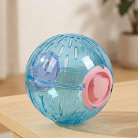 Large Hamster Sphere with Anti-Catch Design, 20cm Transparent Exercise Sphere for All Sizes, Ventilated Hamster Running Spheres with Stand