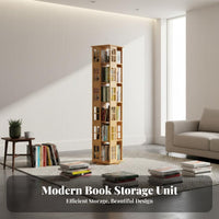 360-Degree Rotation Rotating Book Tower Modern Minimalist aesthetic Revolving Multi-Tier Shelf Floor-Standing bookcase Space-Saving for Children, Students, Families, Small Spaces, Bedroom, Home Office, Corner