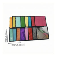 16 Pieces Textured Tactile Sensory Panels Multi-Texture Tactile Sensory Mats Fidgeting Easy to Clean for Toddlers, Kids, Autistic Children, Classroom, Playroom, Therapeutic Therapy Center