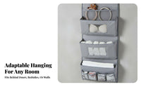 Space Saving Hanging Pocket Organizer Easy Installation Dorm Bed Organizer Long-Lasting Material for Students, RV Owners, Bedroom, Nursery