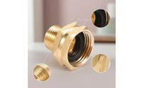 Hose Fitting with Washer Brass Hose Adapter Pipe Adapter Leak Proof Corrosion Resistant for Gardeners, Garden, Irrigation