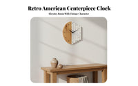 Wood Wooden Strip Wall Clock Creative Design Wooden Wall Clock Battery Operated for Living Room, Bedroom, Office