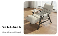 Lays Flat Foldable Lounge Chair Thick Padded Cushion Adjustable Recliner Chair Removable and Washable Cover Adjustable Chaise Lounge Sturdy Steel Frame for Remove Ice Workers, Homeowners, Students, Bedroom, Balcony, Living Room