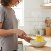 Spaghetti Comb Novelty Design Stainless Steel Pasta Rake Ergonomic Handle Noodle Server Tools for Home Cooks, Dining Table