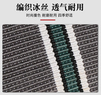 上汽大通大拿V1 M1新能源电动封闭厢式汽车座椅套大通EV30L坐垫套 灰色白条冰丝+灰色亚麻