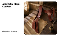 PU Leather Cosplay Bag Vintage Style Crossbody Bag Buckle Hardware Fashion Accessory Adjustable Strap for Cosplayers