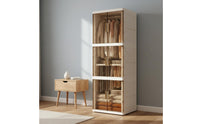 Foldable Clothes Wardrobe Installation-No-Assembly Bedroom Furniture Large