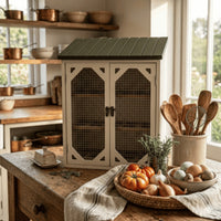Egg Cabinet with Mesh Doors 3-Tier Egg Holder with Wire Mesh Window for Bakers