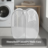 Large Capacity Foldable Laundry Basket Space-Saving Collapsible Laundry Basket Lightweight for Children, Travelers, Bedroom, Bathroom