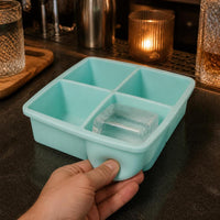 Silicone Ice Cube Tray for Whiskey and Cocktails, Large Square Ice Mold for Home Bar and Commercial Use