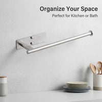 Dining Table and Pantry Stainless Steel Paper Towel Holder, Wall Mounted for Cling Film and Home Cooks