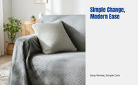 Nordic Sofa Cover, Full Wrap Dustproof Couch Slipcover, Plush, Minimalist Design, All-Season, Pet-Friendly, Multi-Size