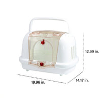 Cat Carrier Hard Sided Pet Travel Carrier PP Material Pet Transport Box with Slotted Sides, Cat Travel Box for Transport