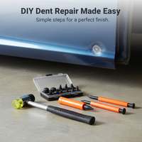 Car Dent Repair Rubber Hammer and Knockdown Pen Set for Paintless Dent Removal (PDR)