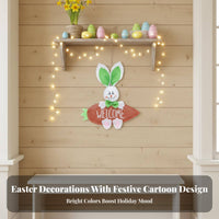 Carrot Hare Hanging Decoration Cute Design Easter Bunny Welcome Sign Handmade Hare Hanging Decoration for Kids, Teachers, Classroom, Party