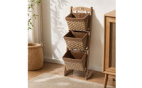 3-Tier Basket Stand Space-Saving Three-Tier Storage Rack Easy Accessible Basket Stand, for Entryway