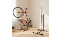 Detachable Upright Cycle Floor Stand Space-Saving Vertical Bike Stand Compact Standing Bike Rack Stable for Cyclists