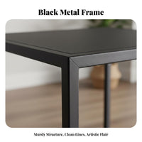 Chinese Design Iron Art Display Shelf Multi-Purpose Black Metal Display Stand Versatile Minimalist Pedestal Riser Coordinated Set for Bonsai Enthusiasts, Collectors, Windowsill, Office Desk