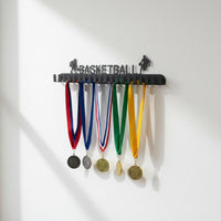 Drill-Effortless Installation Medal Hanger Rack Great Gift Idea Wall Mounted Medal Hanger High Capacity Sports Award Holder Bend Resistant for Athletes, Swimmers