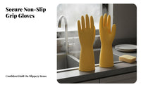 Waterproof Dishwashing Gloves Fleece Lined Gloves Oil-Resistant for Laundry, Restroom