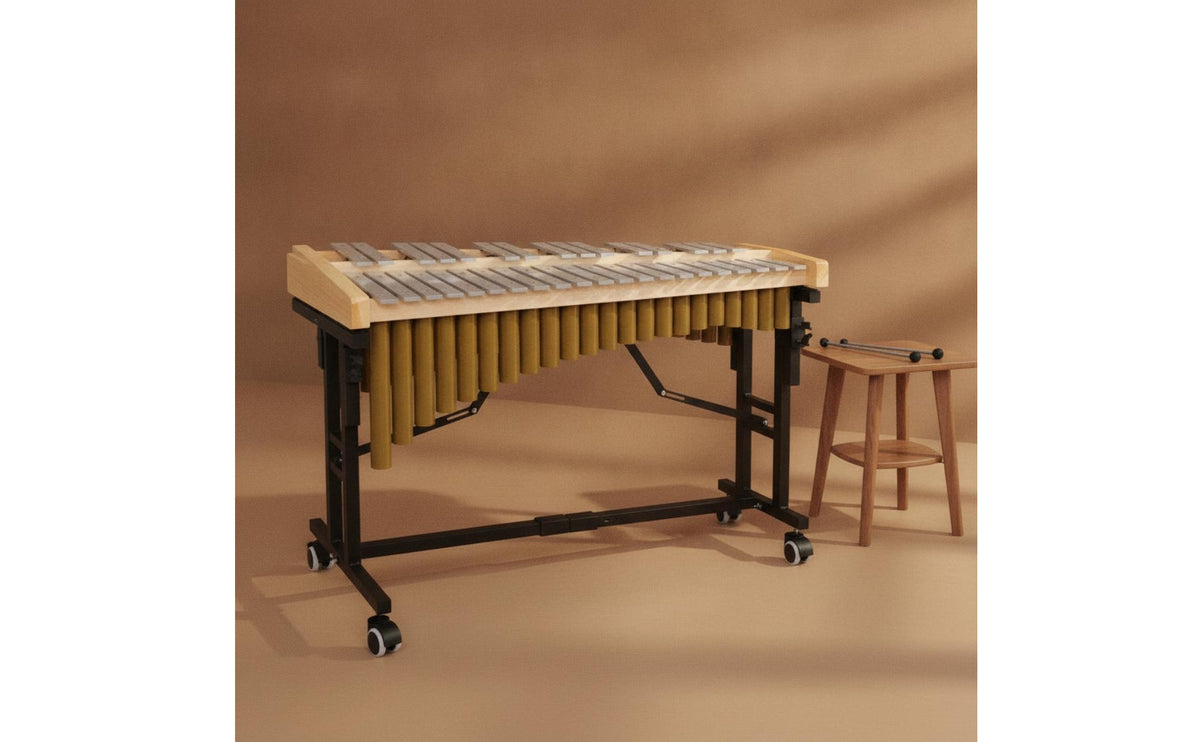 37-Note Marimba Aluminum Marimba with Resonators Wheeled Percussion Instrument Rolling for Students, Percussionists, Music Classroom, Practice Room, Orchestra