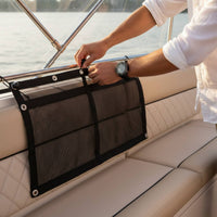 Multiple Compartments Mesh Boat Storage Bag Easy to Install Boat Hanging Organizer Quick Reach Yacht Mesh Pocket Large Capacity for Ship