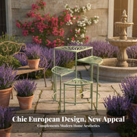 Tiered Corner Stand European design 4-Tier Corner Plant Shelf Floor-Standing Weather Resistant for Gardeners, Homeowners