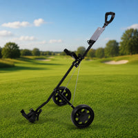 Portable Golf Cart with Straps Lightweight Golf Walking Cart Space-Saving Long-Lasting for Practice Rounds