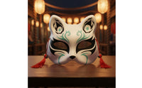 Hand-Painted Canine Mask for All Genders Anime Cat Mask Cute Design