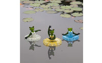 Waterproof Floating Frog Figurine Weather-Resistant Floating Frog Statue Hand-Painted for Fountain